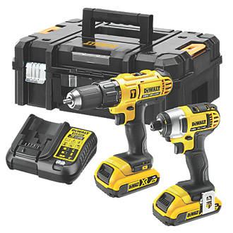 Image of DeWalt DCZ298D2T-SFGB 18V 2 x 2.0Ah Li-Ion XR Cordless Combi Drill & Impact Driver Twin Pack 