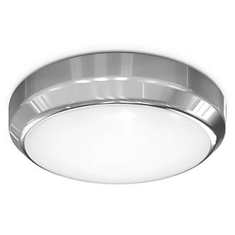 Image of 4lite LED Wall/Ceiling Light with Microwave Sensor Chrome 13W 1100lm 