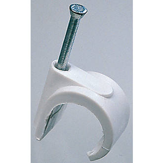 Image of Talon 22mm Nail-In Clips White 100 Pack 