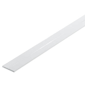 Image of Rothley White Plastic Flat Bar 1000mm x 16mm x 2mm 