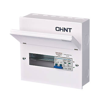 Image of Chint NX3 Series 10-Module 6-Way Part-Populated High Integrity Main Switch Consumer Unit with SPD 