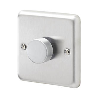 Image of MK Contoura 1-Gang 2-Way Dimmer Brushed Stainless Steel 