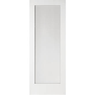 Image of Jeld-Wen 1-Obscure Light Primed White Wooden Fully Glazed Internal Door 1981mm x 762mm 