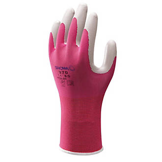 Image of Showa 370 Nitrile Gloves Pink Medium 