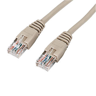 Image of Beige Unshielded RJ45 Cat 5e Ethernet Cable 3m 10 Pack 