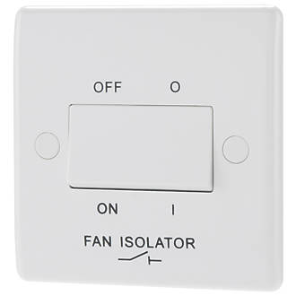 Image of British General Fan Switch 10A 1-Gang 3-Pole Fan Isolator Switch White 