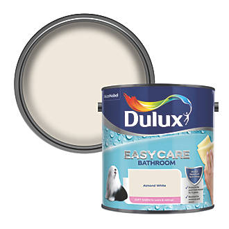 Image of Dulux Soft Sheen Bathroom Paint Almond White 2.5Ltr 