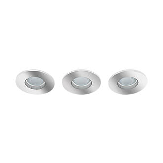 Image of Philips Hue Adore Fixed LED Recessed Bathroom Downlights Chrome 5W 350lm 3 Pack 