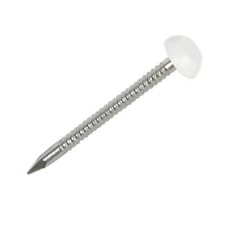 Image of uPVC Nails White Head A4 Stainless Steel Shank 2mm x 30mm 250 Pack 
