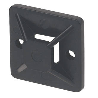 Image of Cable Tie Base Black 20mm x 19mm 100 Pack 