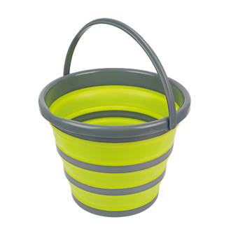 Image of Spear & Jackson Plastic Collapsible Multi-Purpose Bucket Green 10Ltr 