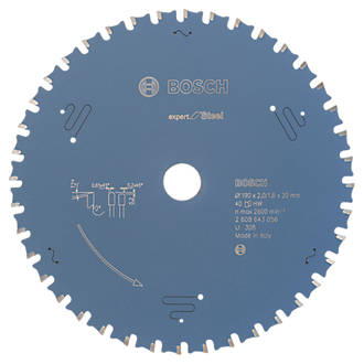 Image of Bosch Expert Steel Circular Saw Blade 190mm x 20mm 40T 