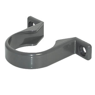 Image of FloPlast Solvent Weld Pipe Clip Anthracite Grey 32mm 20 Pack 