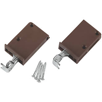 Image of Suki Cabinet Suspension Hangers Brown 64mm x 25mm x 39mm 2 Pack 