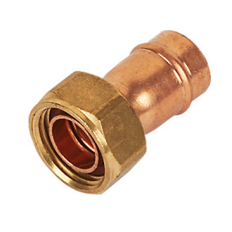 Image of Yorkshire Copper Solder Ring Straight Tap Connector 15mm x 1/2" 