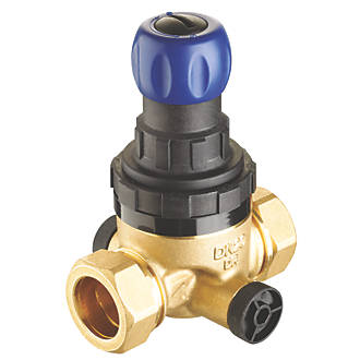 Image of Reliance Valves 312 Compact Pressure Relief Valve with Gauge 1.5-6.0bar 22mm x 22mm 
