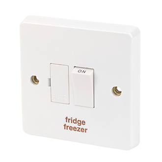 Image of Crabtree Capital 13A Switched Fridge Freezer Fused Spur White 