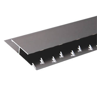 Image of Gripperrods Dual Edge Door Strip Brushed Steel Nickel 0.9m x 60mm 