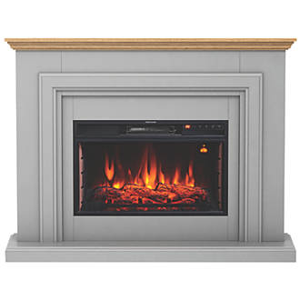 Image of Focal Point Horsham Electric Suite Grey Painted-Effect 1140mm x 330mm x 872mm 