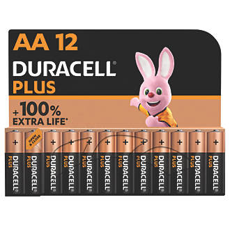 Image of Duracell Plus AA Alkaline Batteries 12 Pack 