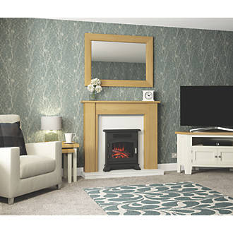 Image of Be Modern Banbury Black Switch Control Easy to Install Electric Inset Stove Fire 568mm x 190mm x 623mm 