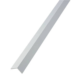 Image of Rothley White Plastic Angle 1000mm x 20mm x 25mm 