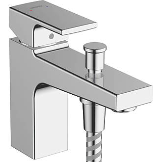Image of Hansgrohe Vernis Shape Deck-Mounted Bath and Shower Mixer with 2 Flow Rates Chrome 