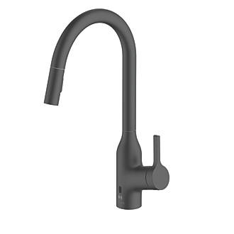Image of Clearwater Amelio AML10MB Battery-Powered Sensor Tap with Twin Spray Pull-Out Matt Black 