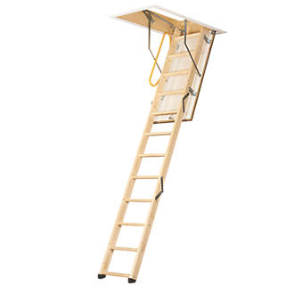 Image of TB Davies EnviroFold Insulated 3-Section Timber Loft Ladder 2.8m 