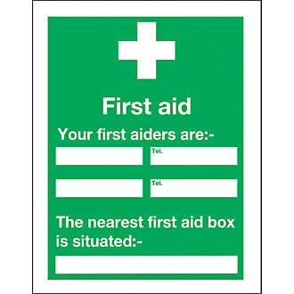 Image of "Your First Aider" Notice Sign 400mm x 300mm 