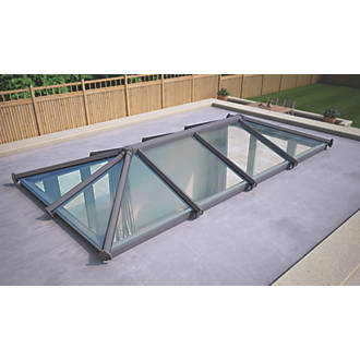Image of ATT Fabrications Ltd Clear Glass Roof Lantern Grey 4000 x 2000mm 