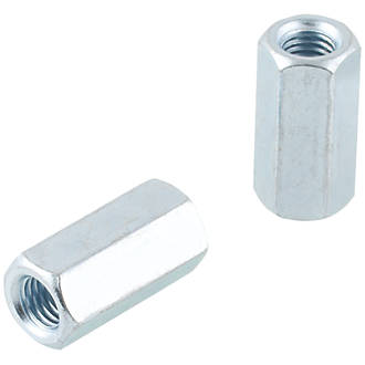 Image of Easyfix Carbon Steel Threaded Rod Connecting Nuts M12 10 Pack 