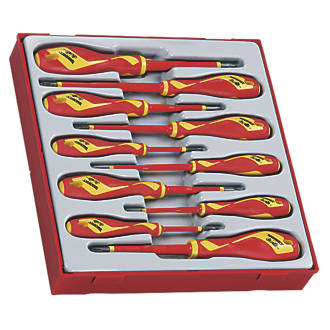 Image of Teng Tools TTDV910N Mixed VDE Insulated Screwdriver Set 10 Pieces 
