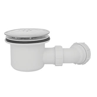 Image of Opella Shower Waste White / Chrome 115mm 