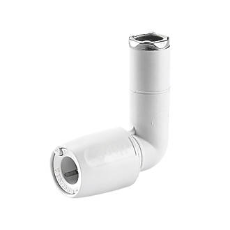 Image of Hep2O Plastic Push-Fit Reducing 90Â° Stem Elbow F 10mm x M 15mm 