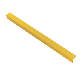 Image of COBA Europe Yellow GRP Anti-Slip Stair Nosing 1500mm x 55mm x 55mm 