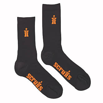 Image of Scruffs Worker Socks Black Size 10-13 3 Pairs 