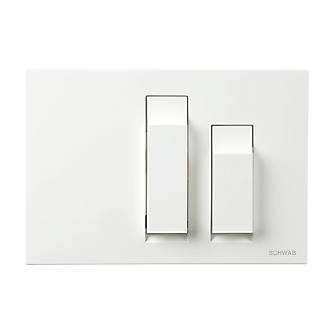 Image of Fluidmaster Schwab Vivo 634672 Dual-Flush Flushing Plate White 