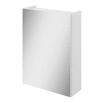 Image of Veleka Mirror Cabinet White Gloss 400mm x 145mm x 540mm 