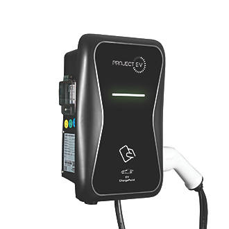 Image of Project EV Tethered Pro Earth 1 Port 7.3kW Mode 3 Type 2 Socket Electric Vehicle Charger Black 
