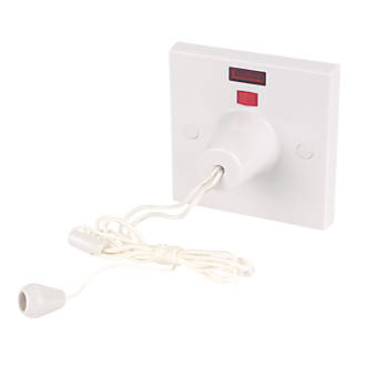 Image of 45A 1-Way Pull Cord Switch White with Neon 