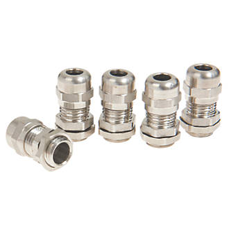 Image of Schneider Electric 316L Stainless Steel Cable Glands M12 5 Pack 