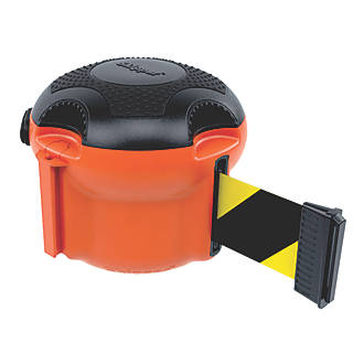 Image of Skipper XS01 XS Retractable Barrier with Black / Yellow Tape Orange 9m 