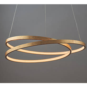 Image of Quay Design Hoops LED Ceiling Pendant Light Gold Leaf 32W 1400lm 