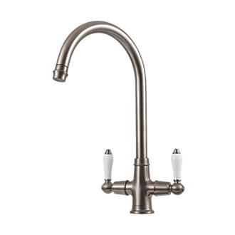Image of Clearwater Elegance Dual-Lever Monobloc Tap Brushed Nickel PVD 
