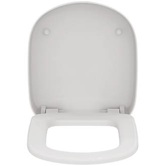 Image of Ideal Standard Tempo Standard Closing Short Projection Toilet Seat & Cover Duraplast White 