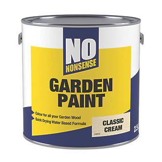 Image of No Nonsense Garden Colour Wood Paint Semi-Matt Classic Cream 2.5Ltr 