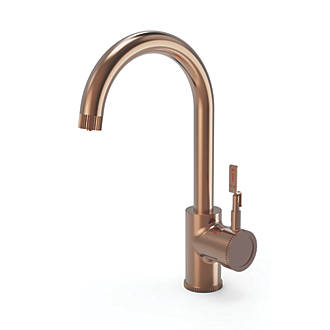 Image of ETAL Industrial Single Lever 3-in-1 Hot Water Kitchen Tap Copper 