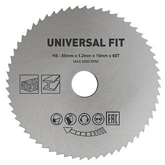Image of Sheet Steel Circular Saw Blade 85mm x 15mm 60T 