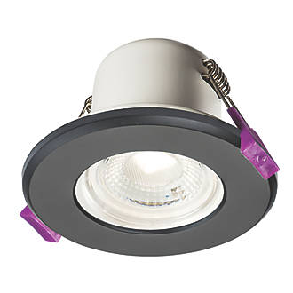 Image of Knightsbridge CFR Fixed Fire Rated LED Downlight Black 5W 570lm 